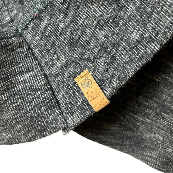 Tentree Dark Grey Long Sleeve Wrap Sweater Top - Picture 6 of 8